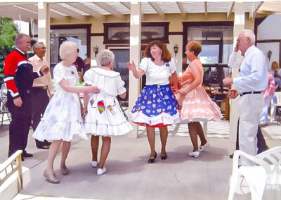 Spring Creek Chalet residents are having a great time during the dancing activity.
